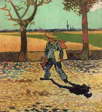 Autoportrait sur la route de Tarascon Vincent van Gogh Peinture à l'huile